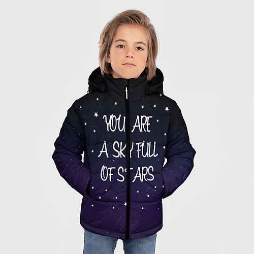 Зимняя куртка для мальчика Coldplay: Night Sky / 3D-Черный – фото 3