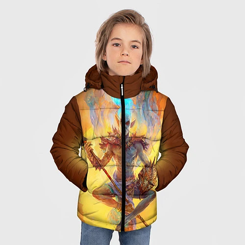Зимняя куртка для мальчика Вивек / 3D-Черный – фото 3