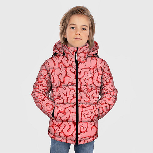 Зимняя куртка для мальчика Мозг / 3D-Черный – фото 3