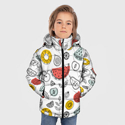 Куртка зимняя для мальчика Летний микс, цвет: 3D-черный — фото 2
