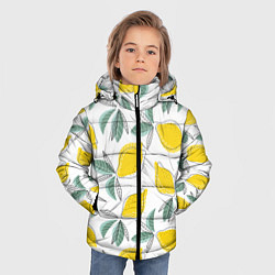 Куртка зимняя для мальчика Лимончики, цвет: 3D-черный — фото 2