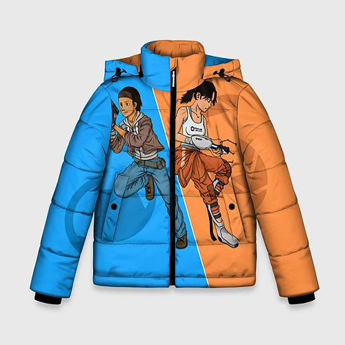 Зимняя куртка для мальчика Half-Portal / 3D-Светло-серый – фото 1