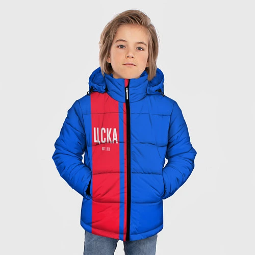 Зимняя куртка для мальчика ЦСКА Форма / 3D-Черный – фото 3