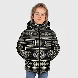 Куртка зимняя для мальчика Африканский мотив, цвет: 3D-черный — фото 2