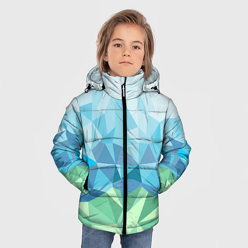 Зимняя куртка для мальчика URAL polygonal / 3D-Черный – фото 3