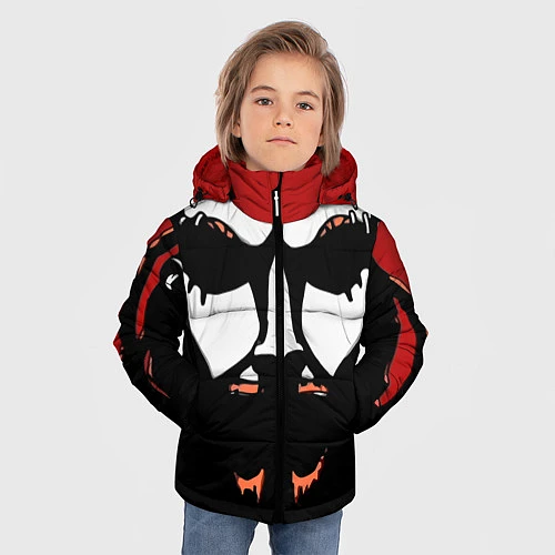 Зимняя куртка для мальчика Metalocalypse: Dethklok Face / 3D-Черный – фото 3