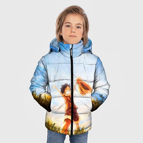 Зимняя куртка для мальчика Ван-Пис / 3D-Черный – фото 3