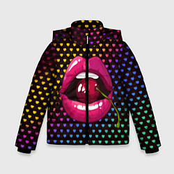 Куртка зимняя для мальчика Pop art, цвет: 3D-черный