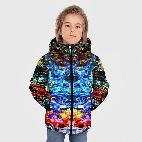 Зимняя куртка для мальчика Психоделика / 3D-Черный – фото 3