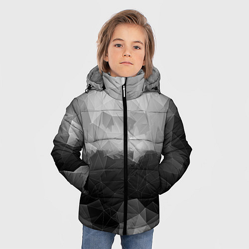 Зимняя куртка для мальчика Polygon gray / 3D-Черный – фото 3