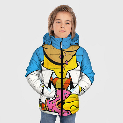 Зимняя куртка для мальчика Homer with donut / 3D-Черный – фото 3