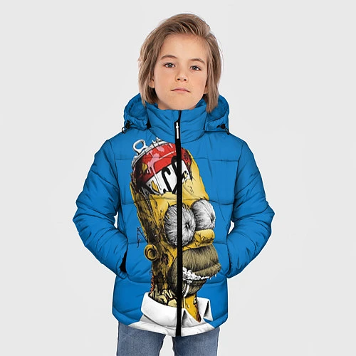 Зимняя куртка для мальчика Duff Brain / 3D-Черный – фото 3