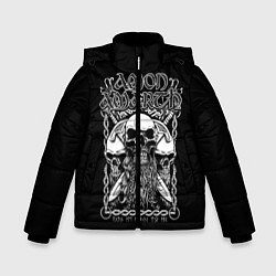 Куртка зимняя для мальчика Amon Amarth: Trio Skulls, цвет: 3D-черный
