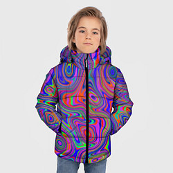 Куртка зимняя для мальчика Цветная текстура 5, цвет: 3D-черный — фото 2