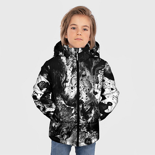 Зимняя куртка для мальчика Чёрная краска / 3D-Черный – фото 3