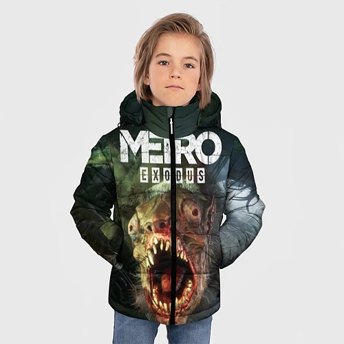 Зимняя куртка для мальчика Metro Exodus / 3D-Черный – фото 3