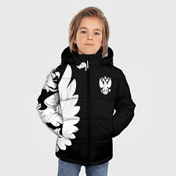 Куртка зимняя для мальчика Russia - Black collection, цвет: 3D-светло-серый — фото 2