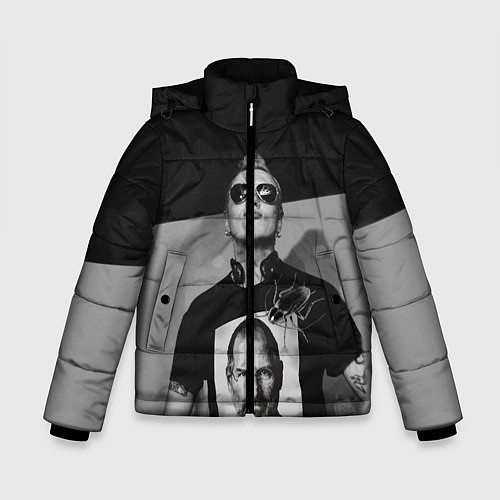 Зимняя куртка для мальчика Тараканы / 3D-Светло-серый – фото 1