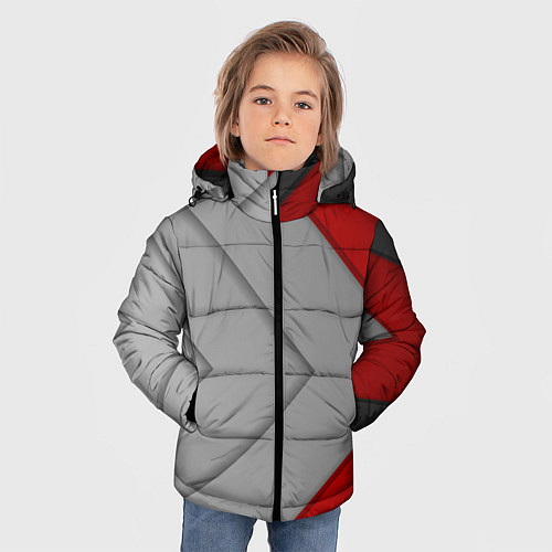 Зимняя куртка для мальчика Gray arrows / 3D-Черный – фото 3