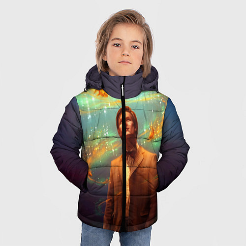 Зимняя куртка для мальчика Рыбки / 3D-Черный – фото 3