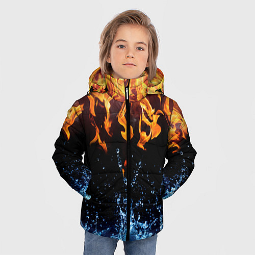 Зимняя куртка для мальчика Две стихии / 3D-Черный – фото 3