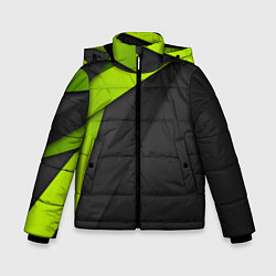 Куртка зимняя для мальчика Спортивная геометрия 6, цвет: 3D-черный