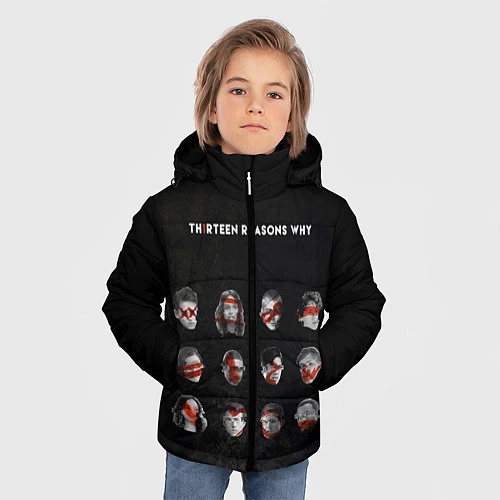 Зимняя куртка для мальчика Thirteen Reasons Why / 3D-Черный – фото 3