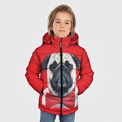 Куртка зимняя для мальчика Довольный мопс: реализм, цвет: 3D-черный — фото 2