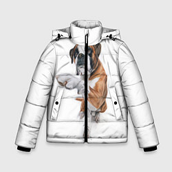 Куртка зимняя для мальчика Боксер, цвет: 3D-красный