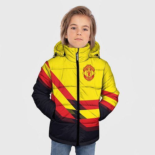 Зимняя куртка для мальчика Man United FC: Yellow style / 3D-Черный – фото 3
