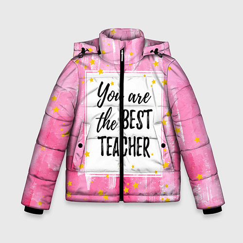 Зимняя куртка для мальчика Лучший учитель / 3D-Светло-серый – фото 1