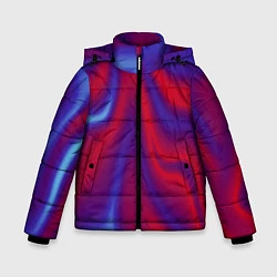 Куртка зимняя для мальчика Глянец ночь, цвет: 3D-красный