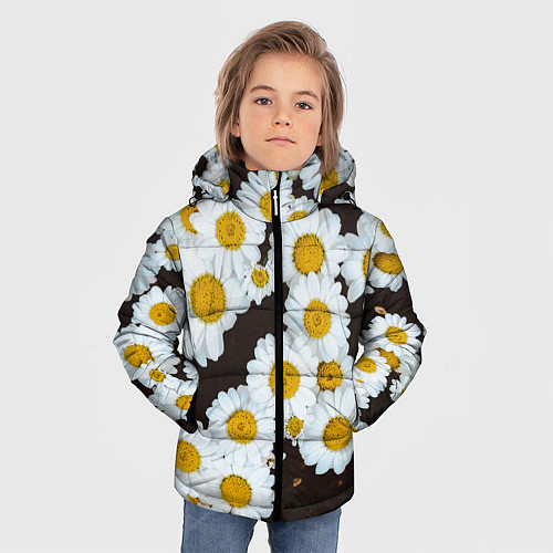 Зимняя куртка для мальчика Аромашки / 3D-Черный – фото 3