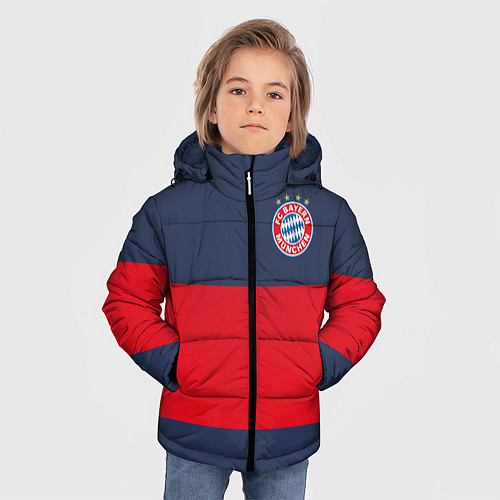 Зимняя куртка для мальчика Bayern Munchen - Red-Blue FCB 2022 NEW / 3D-Черный – фото 3