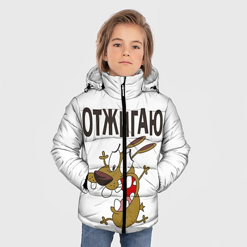Зимняя куртка для мальчика Отжигаю / 3D-Черный – фото 3