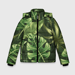 Куртка зимняя для мальчика Доисторический лес, цвет: 3D-светло-серый