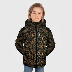 Куртка зимняя для мальчика Золотая мандала, цвет: 3D-черный — фото 2