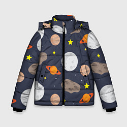 Куртка зимняя для мальчика Луна, цвет: 3D-черный