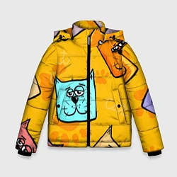 Зимняя куртка для мальчика Котики