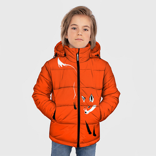 Зимняя куртка для мальчика Лисица / 3D-Черный – фото 3