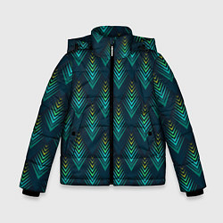 Куртка зимняя для мальчика Абстрактная птица, цвет: 3D-черный