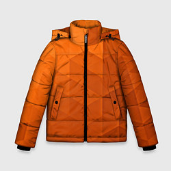 Куртка зимняя для мальчика Orange abstraction, цвет: 3D-черный