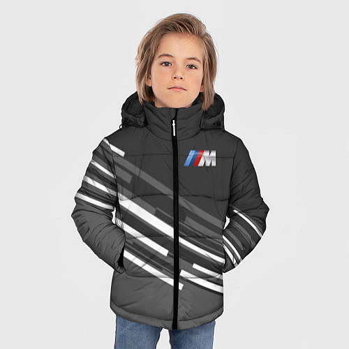 Зимняя куртка для мальчика BMW: Sport Line / 3D-Черный – фото 3