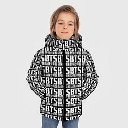 Куртка зимняя для мальчика BTS K-pop pattern, цвет: 3D-черный — фото 2