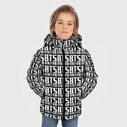 Куртка зимняя для мальчика BTS K-pop pattern, цвет: 3D-черный — фото 2