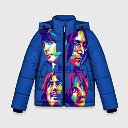 Куртка зимняя для мальчика The Beatles: Faces, цвет: 3D-красный