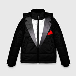 Куртка зимняя для мальчика Смокинг мистера, цвет: 3D-светло-серый