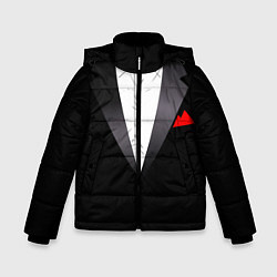 Куртка зимняя для мальчика Смокинг мистера цвета 3D-черный — фото 1