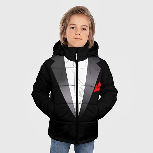 Зимняя куртка для мальчика Смокинг мистера / 3D-Черный – фото 3