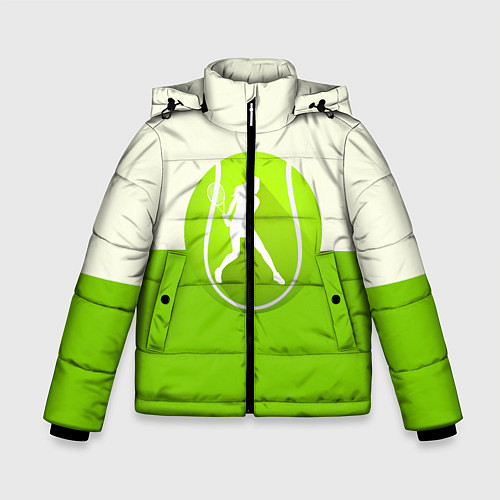 Зимняя куртка для мальчика Символ теннисиста / 3D-Светло-серый – фото 1